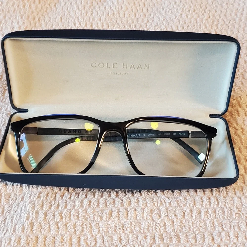 Cole‎ Haan CH4030 015 Black Blue Eyeglasses- Frames only & Case 55-17-140